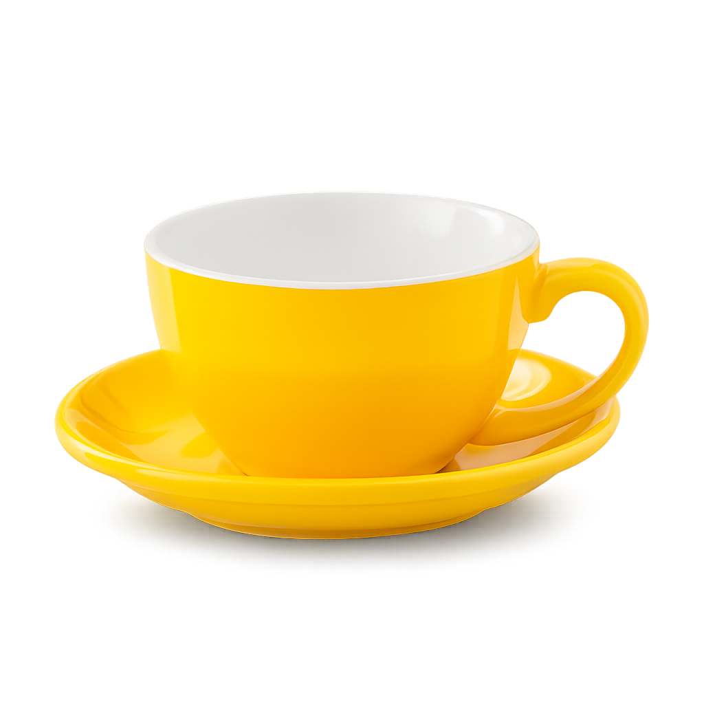 Tasse cappuccino jaune