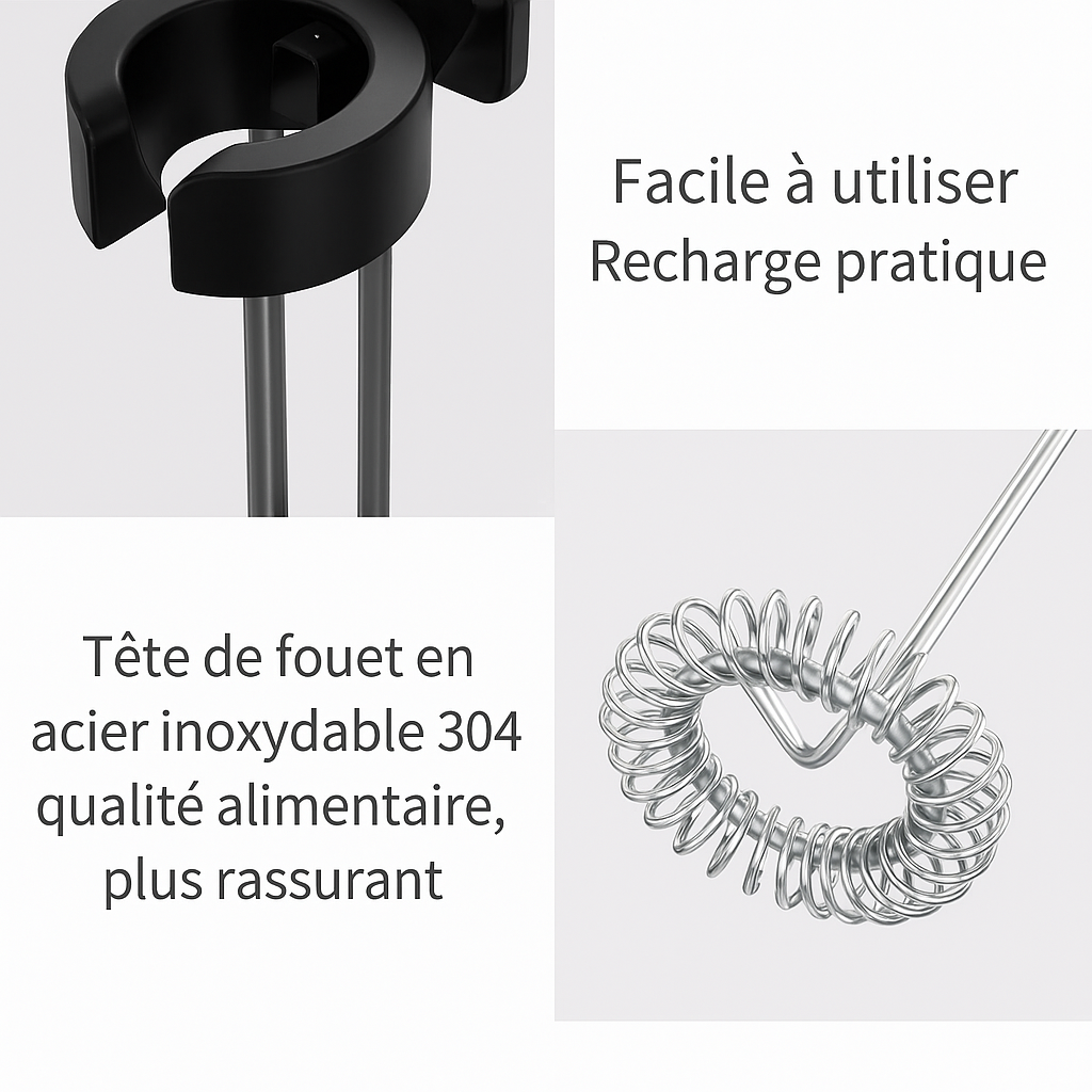 Mousseur a lait  tete de fouet