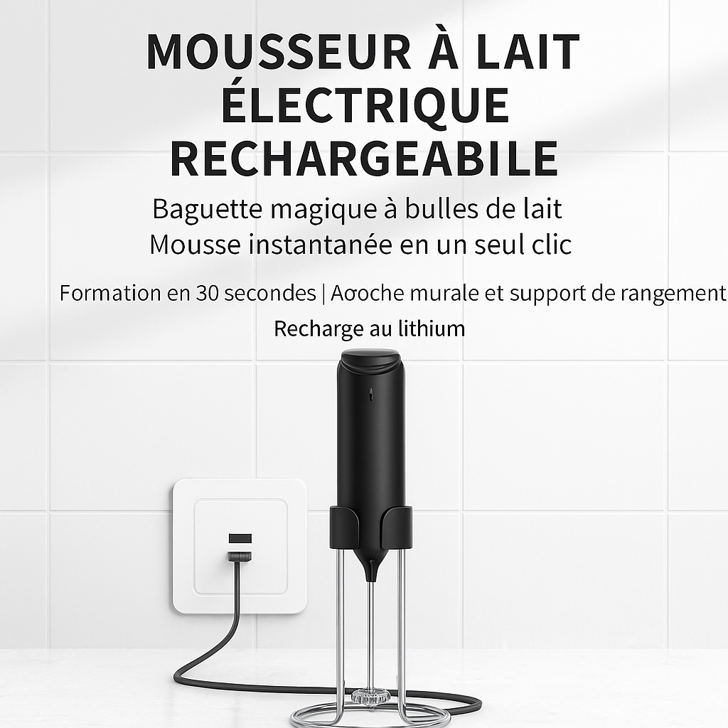  Mousseur a lait rechargeable