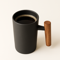 Thumbnail for Tasse Cappuccino<br/>en Grès avec Manche Bois