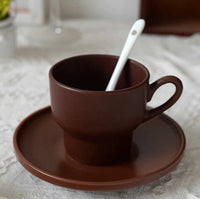 Thumbnail for tasse a cappuccino marron ceramique