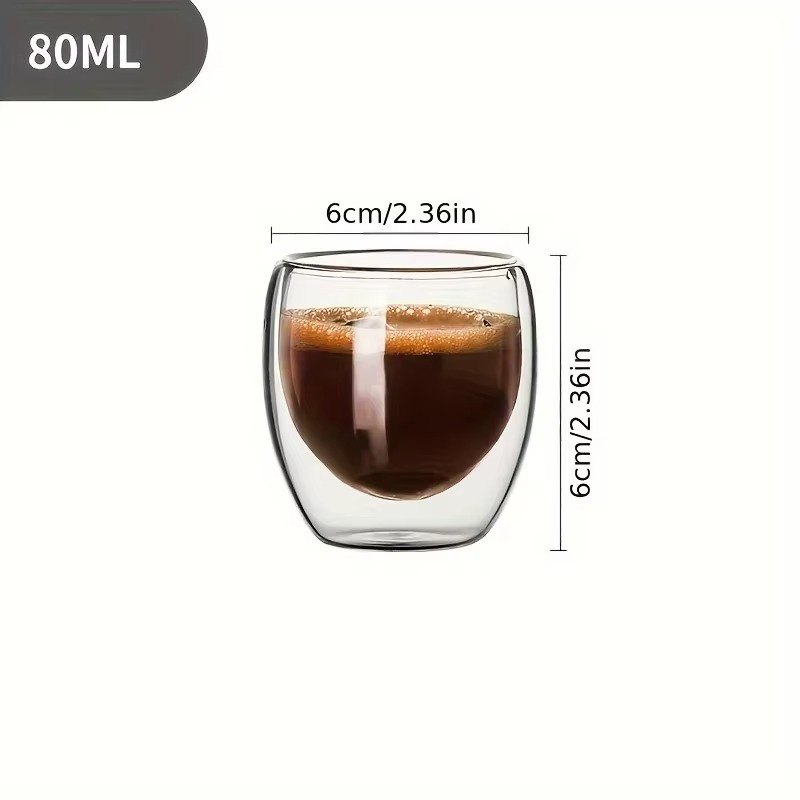 Tasse expresso double paroi en verre