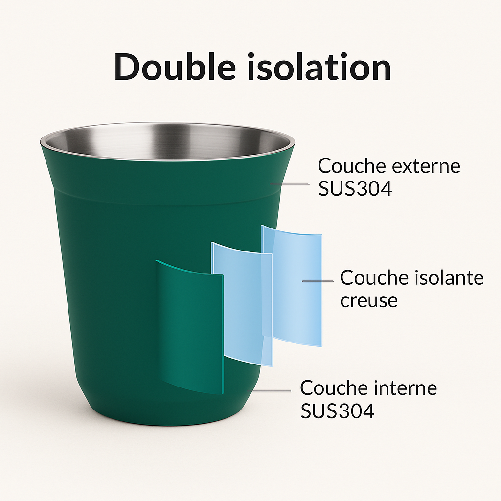 Tasse Expresso <br/> Double Paroi Inox